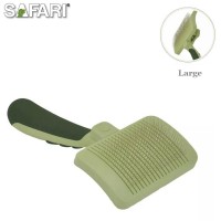 Safari Self-Cleaning Slicker Brush Large пуходер слікер з самоочищенням для собак та котів (W418)